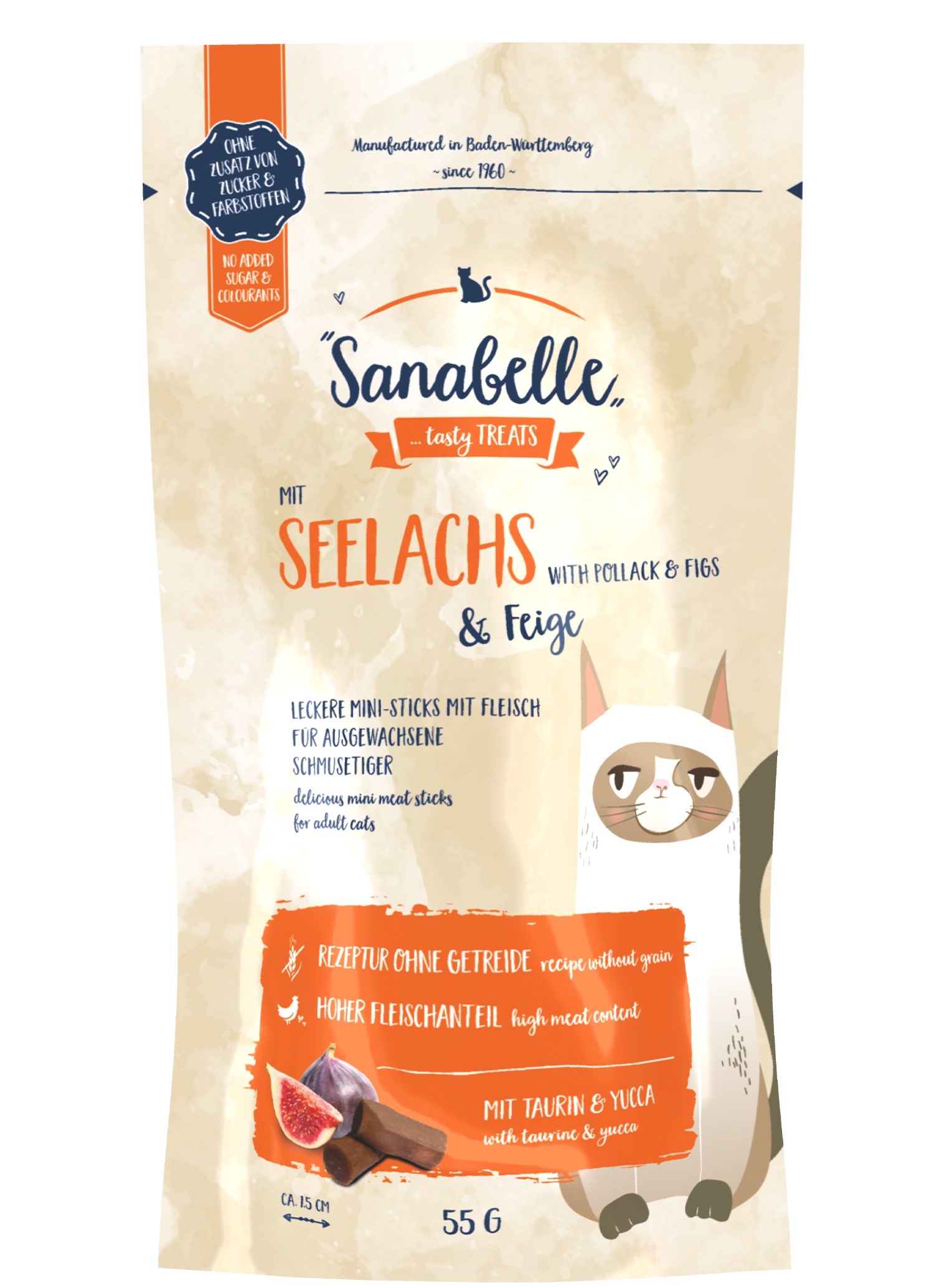 Sanabelle Sanabelle Seelachs & Feige Gatto Premio Pesce 55 g
