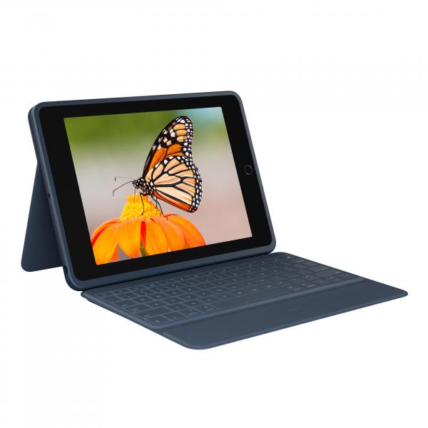Logitech Rugged Combo 3 For Education - Custodia tastiera e carta - Apple Smart connector - età scolare 3-12 anni - per Apple 10.2-inch iPad (7^ generazione, 8^ generazione, 9^ generazione)