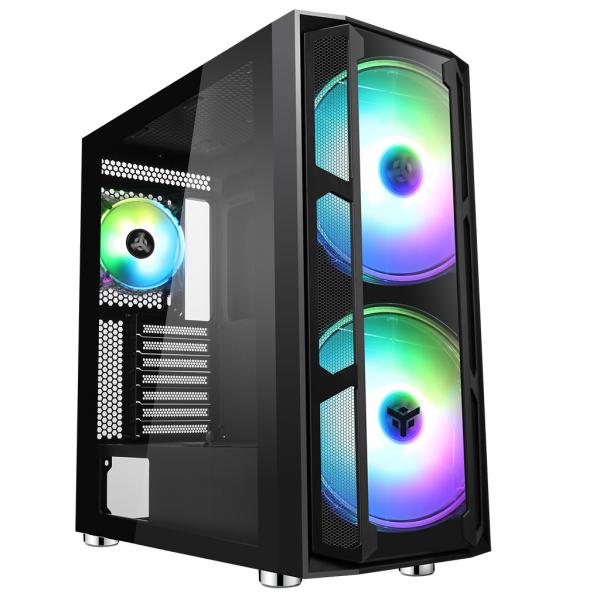 Case MAJES 20 EVO - Gaming Full Tower, 2x20cm ARGB fan, USB3, Front & Side Panel Temp Glass