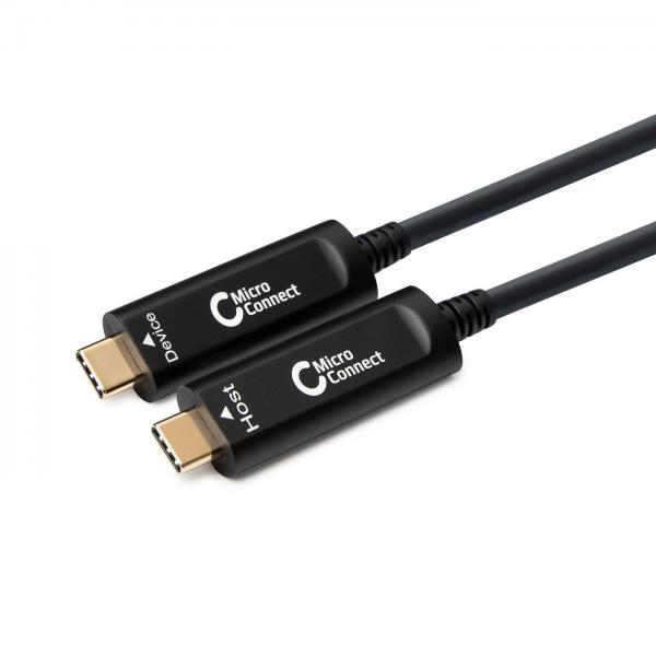 Microconnect MC-USB3.1CC10OP cavo USB 10 m USB 3.2 Gen 2 [3.1 Gen 2] USB C Nero (Premium Optic fiber USB-C - cable 10m Provide 5V 900mA to - Device/Camera etc. - Warranty: 36M)