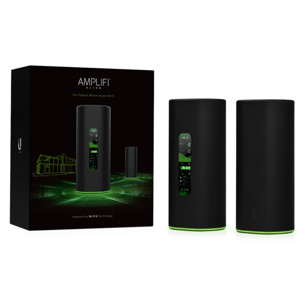 AmpliFi Alien WiFi Kit router wireless Gigabit Ethernet Dual-band [2.4 GHz/5 GHz] Nero, Verde (Alien WiFi Kit Alien WiFi - Alien WiFi Kit, Wi-Fi 6 - [802.11ax], Dual-band [2.4 GHz / 5 GHz], Ethernet LAN, 4G, Black, Green, - Warranty: 24M)