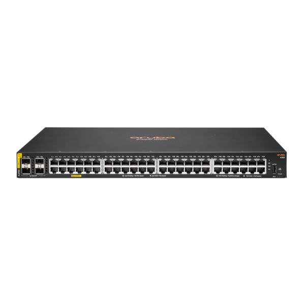 Hewlett Packard Enterprise Aruba 6100 48G Class4 PoE 4SFP+ 370W Gestito L3 Gigabit Ethernet (10/100/1000) Supporto Power over Ethernet (PoE) 1U Nero