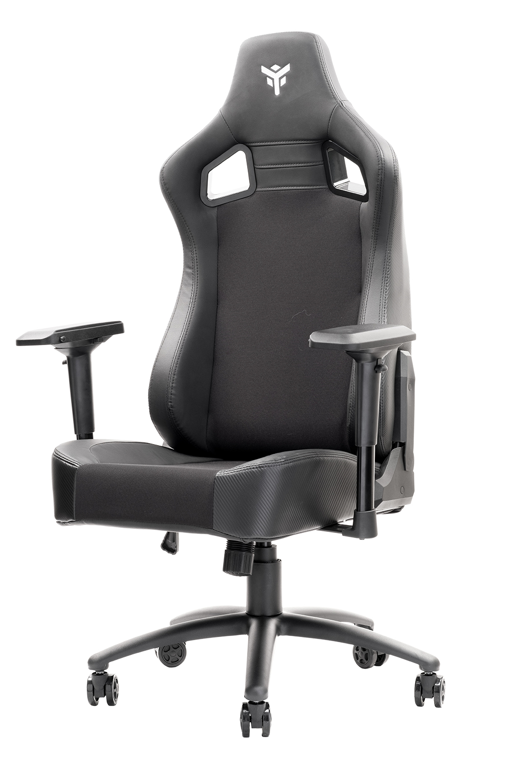itek Gaming Chair SCOUT PM30 - PVCe Tessuto, Braccioli 4D, Nero Bianco