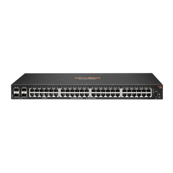 Hewlett Packard Enterprise Aruba 6100 48G 4SFP+ Gestito L3 Gigabit Ethernet (10/100/1000) 1U Nero