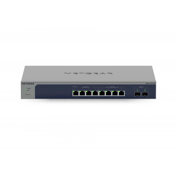 NETGEAR 8-Port Multi-Gigabit/10G Ethernet Smart Switch with 2 SFP+ Ports (MS510TXM) Gestito L2+ 10G Ethernet (100/1000/10000) Grigio