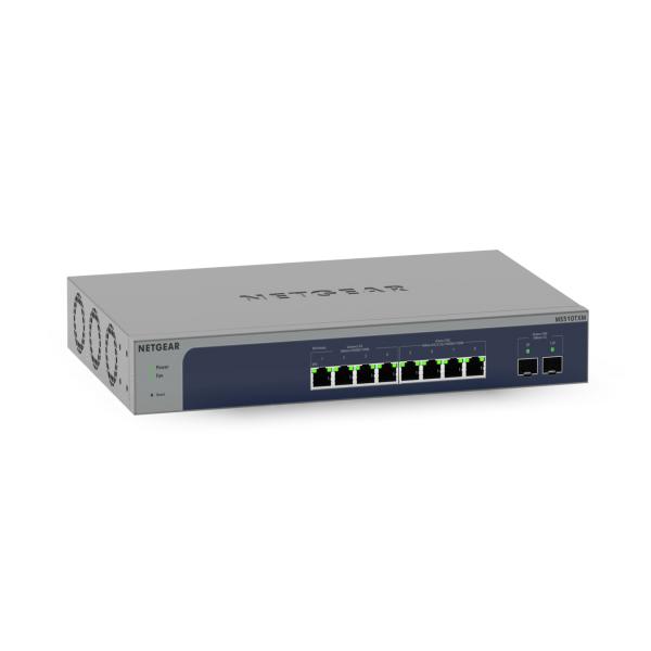 NETGEAR 8-Port Multi-Gigabit/10G Ethernet Smart Switch with 2 SFP+ Ports [MS510TXM] Gestito L2+ 10G Ethernet [100/1000/10000] Grigio (Netgear 10Port Switch 100/1000/10000 MS510TXM 8-Port Multi-Gigabit/10G Ethernet Smart Managed Pr)