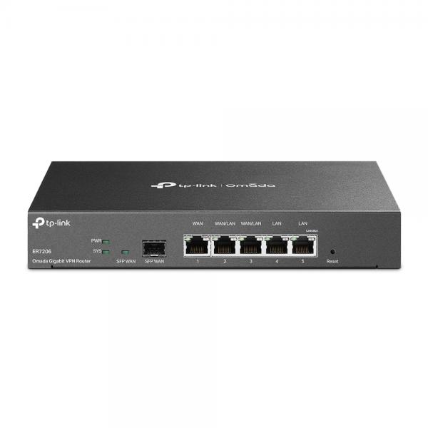 TP-Link TL-ER7206 router cablato Gigabit Ethernet Nero (Safestream Gigabit Multi-Wan - Vpn Router - Warranty: 12M)