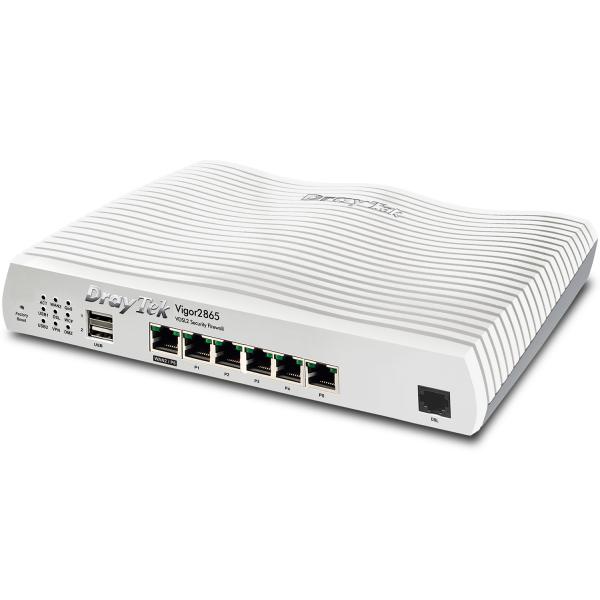 DrayTek Vigor 2865 router cablato Gigabit Ethernet Grigio, Bianco (DRAYTEK VIGOR 2865 VDSL & ETH WIRED ROUT)