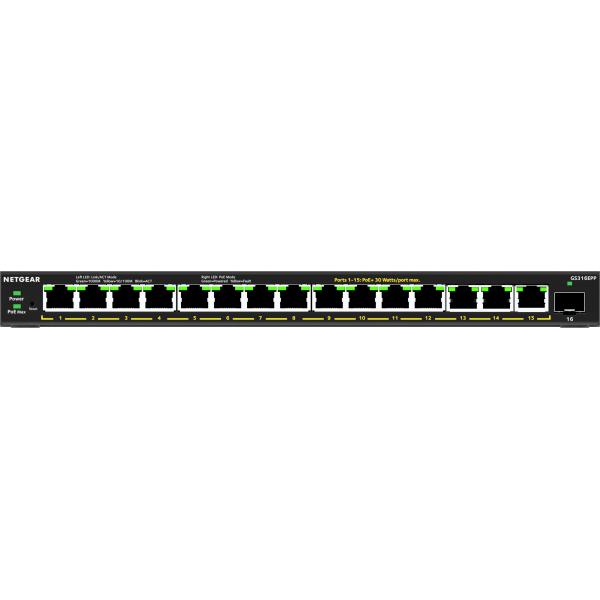 16-PORT GE PLUS SWITCH HIGH-POWER POE+ (GS316PP)
