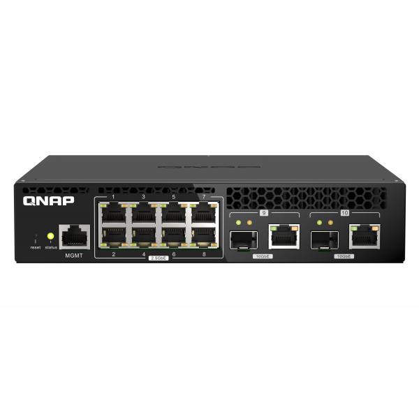 QNAP QSW-M2108R-2C switch di rete Gestito L2 Gigabit Ethernet (10/100/1000) Supporto Power over Ethernet (PoE) Bianco