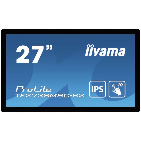 iiyama ProLite TF2738MSC-B2 monitor touch screen 68,6 cm (27") 1920 x 1080 Pixel Multi-touch Multi utente Nero