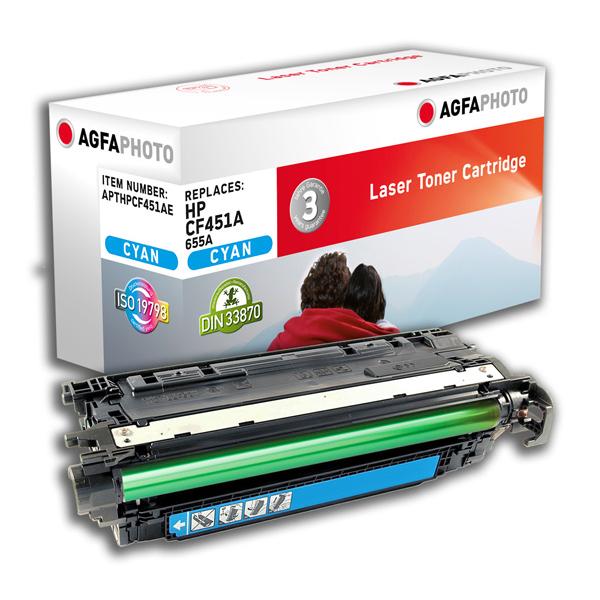 AgfaPhoto APTHPCF451AE cartuccia toner 1 pz Compatibile Ciano