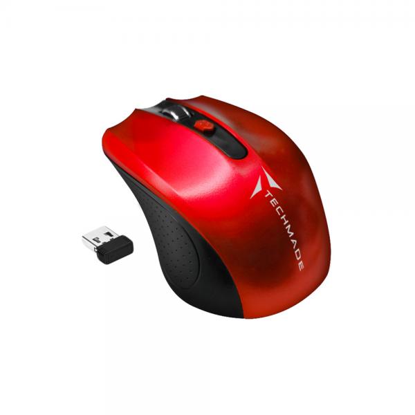 Mouse Verticale Ottico Ergonomico Wireless 1200dpi Rosso
