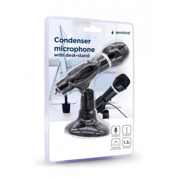Gembird MIC-D-04 microfono Nero Microfono da tavolo