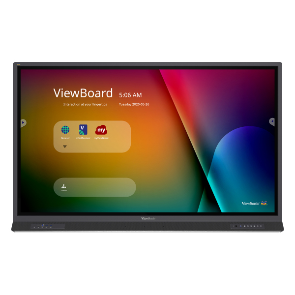 Viewsonic IFP6552-1A visualizzatore di messaggi Pannello piatto interattivo 165,1 cm [65] 350 cd/mÂ² 4K Ultra HD Nero Touch screen Processore integrato Android 9 (IFP6552-1A 65IN 33 POINT TOUCH - 3840X1620 350NITS 4000:1)