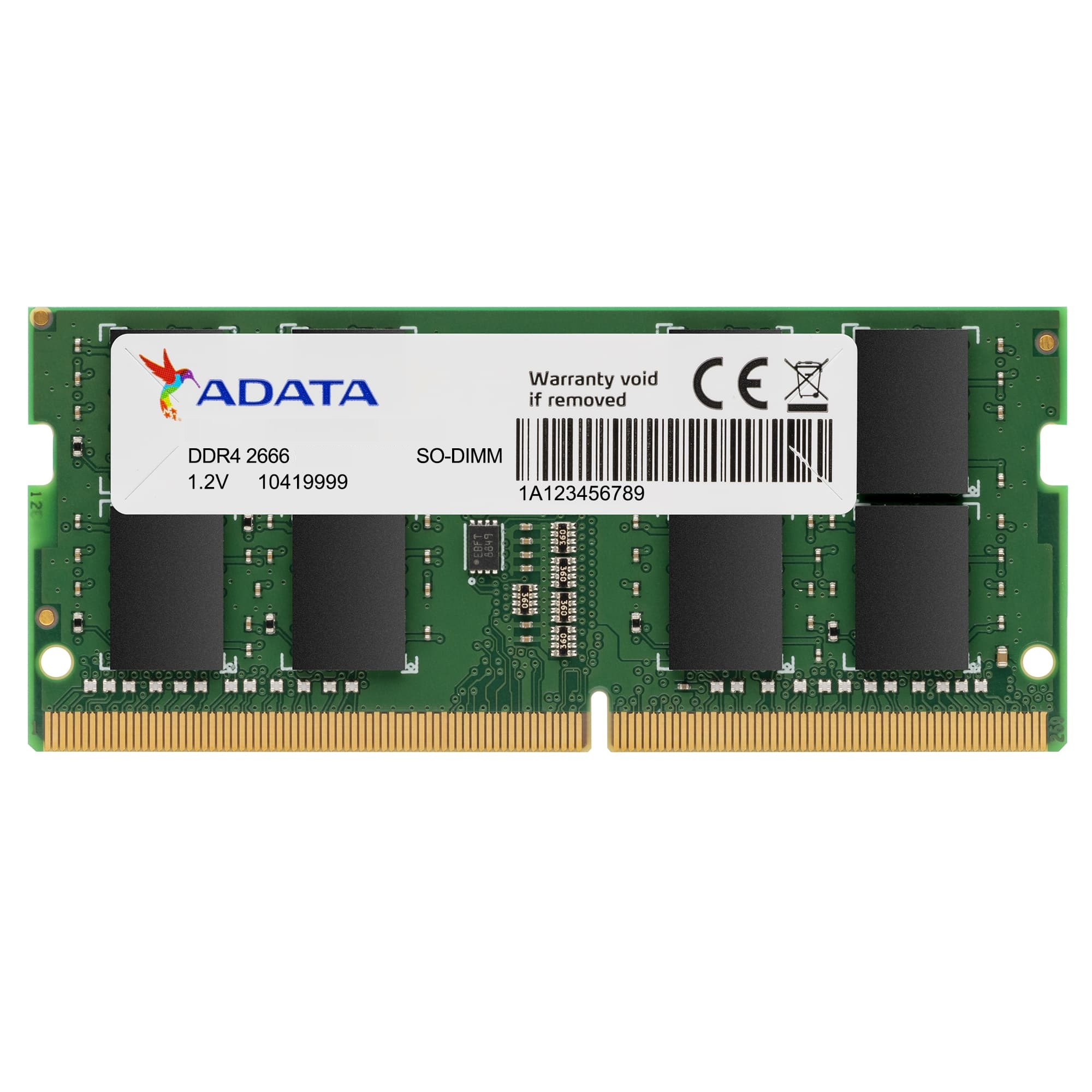 ADATA AD4S266616G19-SGN MEMORIA RAM 16GB 2.666MHz TIPOLOGIA SO-DIMM TECNOLOGIA DDR4