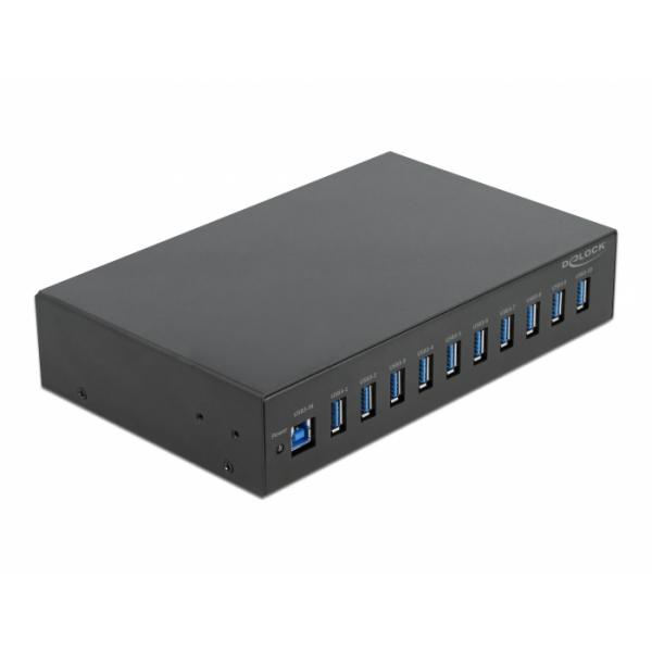 DeLOCK 64112 hub di interfaccia USB 3.2 Gen 1 (3.1 Gen 1) Type-B 5000 Mbit/s Nero