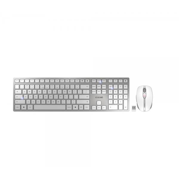 Cherry Dw 9100 Slim Tastiera Rf Senza Fili + Bluetooth Qwerty Inglese Us Argento