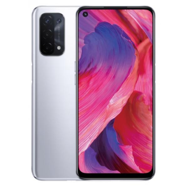 OPPO A74 5G - 5G smartphone - dual SIM - RAM 6 GB / Internal Memory 128 GB - display LCD - 6.5 - 2400 x 1080 pixel [90 Hz] - 4x fotocamere posteriori 48 MP, 8 MP, 2 MP, 2 MP - front camera 16 MP - Space Silver