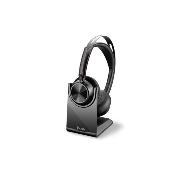 POLY Voyager Focus 2 UC Auricolare Con cavo e senza cavo A Padiglione Ufficio USB tipo A Bluetooth Base di ricarica Nero (Focus 2 UC Headset Wired & - Wireless Head-band - Office/Call center USB Type-A Bluetooth Charging stand Black Focus 2 UC, - Warranty: 12M)