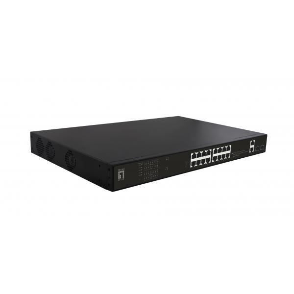 LevelOne GEP-2021 switch di rete Non gestito Gigabit Ethernet (10/100/1000) Supporto Power over Ethernet (PoE) 1U Nero