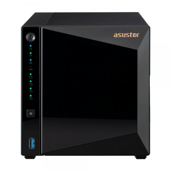 Asustor AS3304T NAS Tower Collegamento ethernet LAN Nero RTD1296 (ASUSTOR AS3304T Drivestor 4 Pro 4-Bay NAS Enclosure [No Drives] Quad Core CPU 2GB DDR4 USB3 2.5GB LAN Rose Gold Logo)