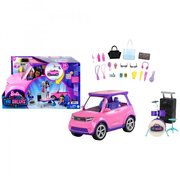 Barbie Big City Big Dreams Big City, Big Dreams Transforming Vehicle Playset Auto della bambola