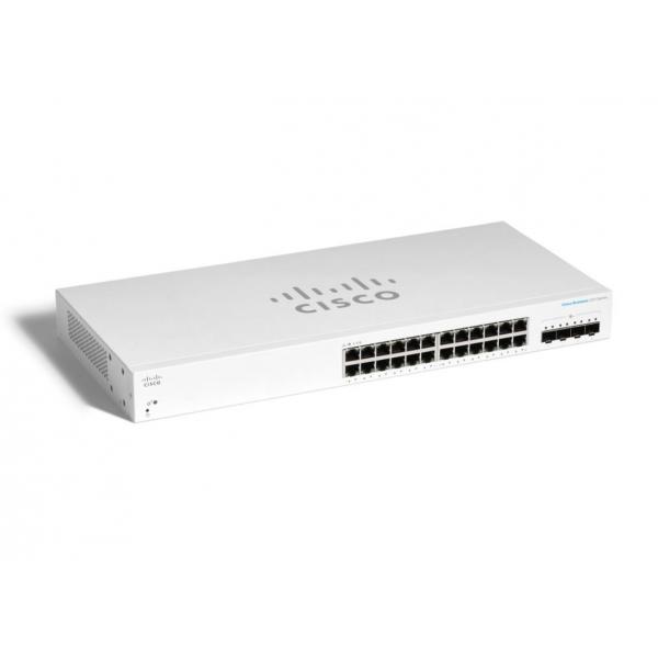 Cisco Business 220 Series CBS220-24T-4X - Switch - intelligente - 24 x 10/100/1000 + 4 x 10 Gigabit SFP+ (uplink) - montabile su rack