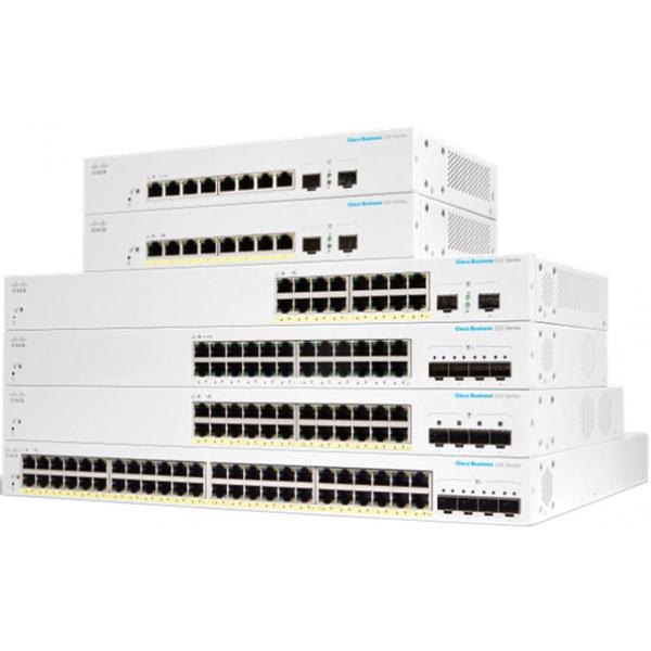 Cisco CBS220-8FP-E-2G-EU switch di rete Gestito L2 Gigabit Ethernet [10/100/1000] Supporto Power over Ethernet [PoE] Bianco (CBS220 SMART 8-PORT GE FULL POE - EXT PS 2X1G SFP)