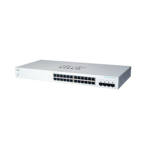 Cisco Business 220 Series CBS220-24T-4G - Switch - intelligente - 24 x 10/100/1000 + 4 x Gigabit SFP (uplink) - montabile su rack