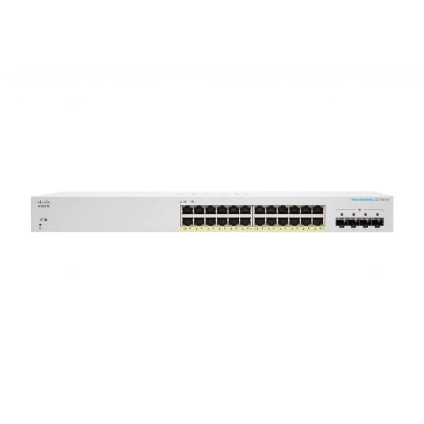 Cisco CBS220-24FP-4X Gestito L2 Gigabit Ethernet [10/100/1000] Supporto Power over Ethernet [PoE] Bianco (CBS220 SMART 24-PORT GE FULL - POE 4X10G SFP+)