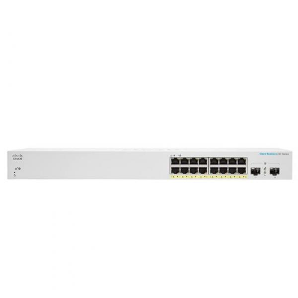 Cisco Business 220 Series CBS220-16P-2G - Switch - intelligente - 16 x 10/100/1000 (PoE+) + 2 x Gigabit SFP (uplink) - montabile su rack - PoE+ (130 W)