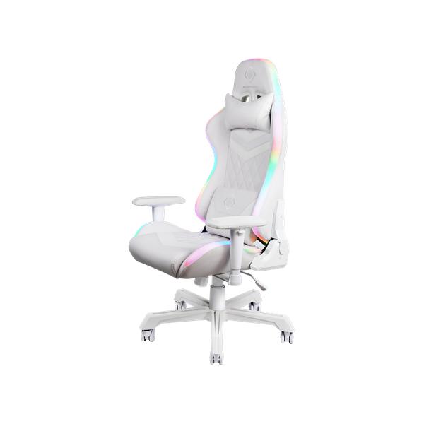 Deltaco GAM-080-W sedia per videogioco Poltrona per gaming Seduta imbottita Bianco