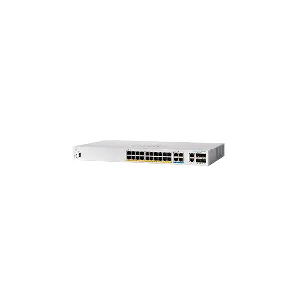 Cisco CBS350 Gestito L3 Gigabit Ethernet [10/100/1000] Supporto Power over Ethernet [PoE] 1U Nero, Grigio (CBS350 MANAGED 4-PORT 2.5GE - 20-PORT GE POE 4X10G SFP+)