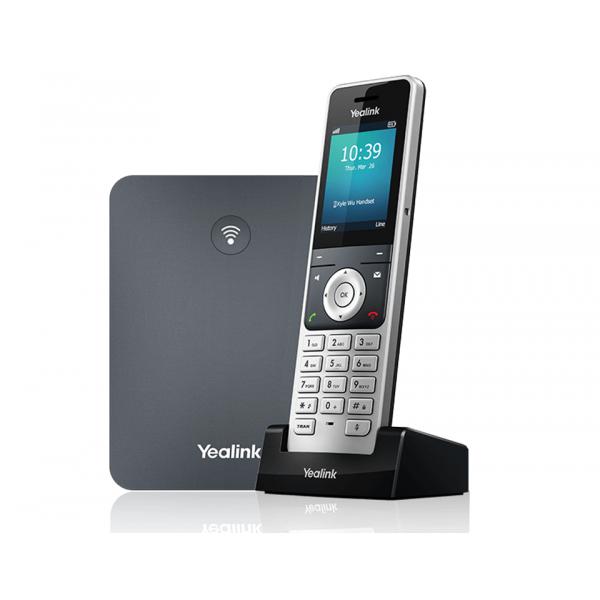 YEALINK W76P TELEFONO CORDLESS IP DECT 10 ACCOUNT VOIP 20 CHIAMATE BASE W70B + CORDLESS