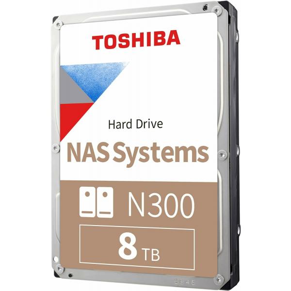 Toshiba N300 NAS 3.5 8 TB Serial ATA III (Toshiba N300 NAS - Hard drive - 8 TB - internal - 3.5 - SATA 6Gb/s - 7200 rpm - buffer: 256 MB)