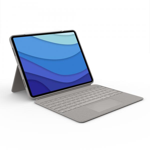Logitech Combo Touch Sabbia Smart Connector Tedesco (COMBO TOUCH F.IPADPRO12.9-INCH - 5TH GEN. - SAND - DEU - CENTRAL)