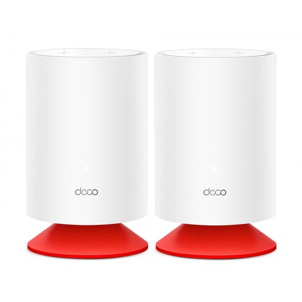 TP-LINK Deco Voice X20 [2-pack] Dual-band [2.4 GHz/5 GHz] Wi-Fi 6 [802.11ax] Bianco Interno (AX1800 Mesh Wi-Fi 6 System with Built-in Smart Speaker)