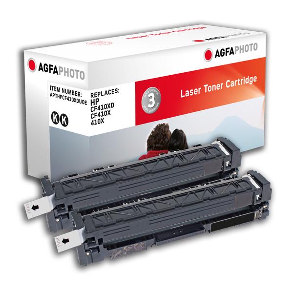 AgfaPhoto APTHPCF410XDUOE cartuccia toner 2 pz Compatibile Nero