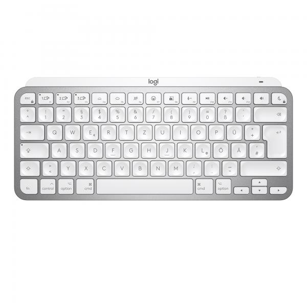 Logitech Mx Keys Mini For Mac Tastiera Rf Senza Fili + Bluetooth Qwertz Tedesco Argento, Bianco