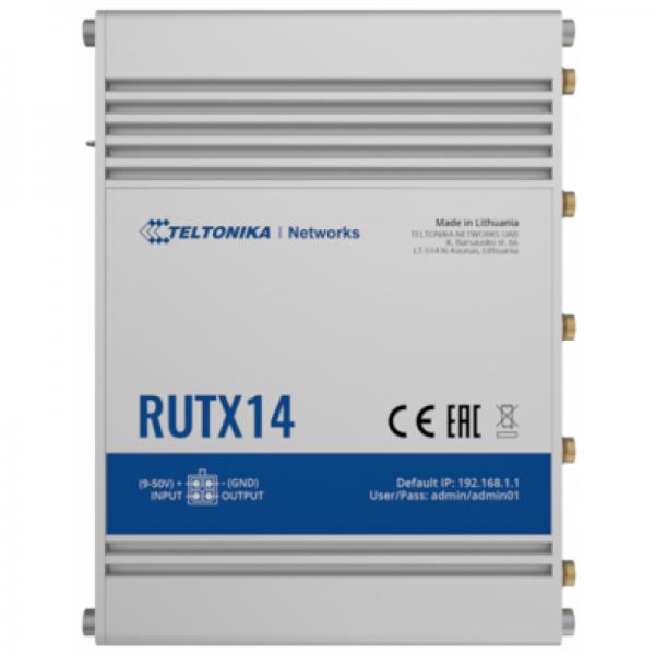 RUTX14 4G LTE CAT12 - INDUSTRIAL CELLULAR ROUTER - Warranty: 24M