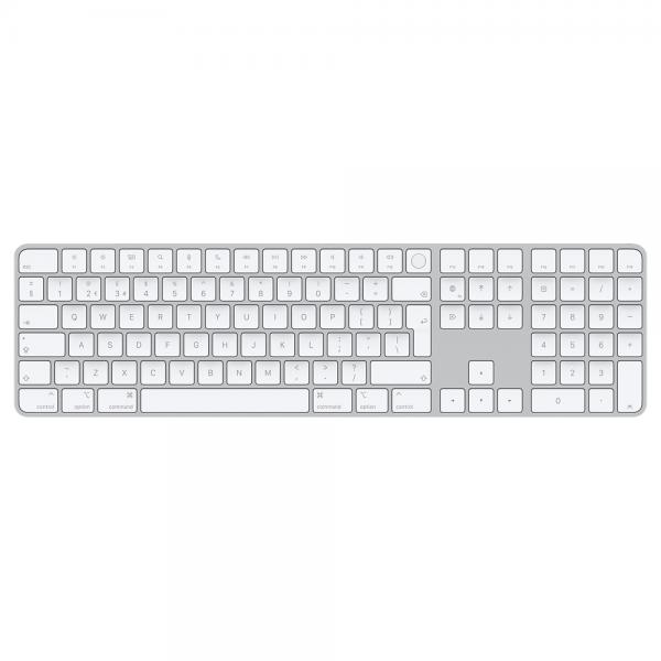 Apple Magic Keyboard tastiera Bluetooth QWERTY Inglese UK Bianco (Apple Magic Keyboard with Touch ID and Numeric Keypad - Keyboard - Bluetooth, USB-C - QWERTY - UK) - Versione UK
