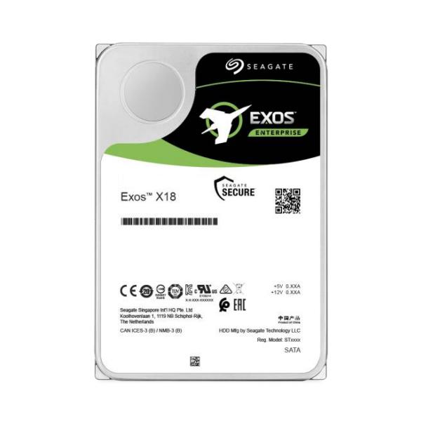 Seagate Exos X18 3.5 10 TB SAS (Seagate Exos X18 ST10000NM014G - HDD - crittografato - 10 TB - interno - SAS 12Gb/s - 7200 rpm - buffer: 256 MB - Self-Encrypting Drive [SED])