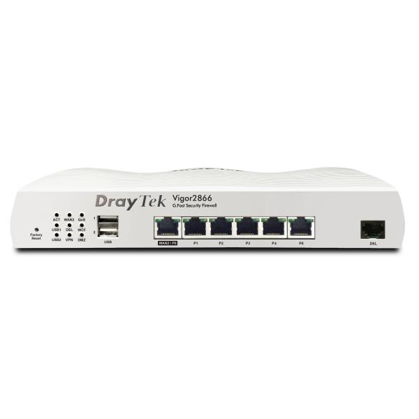 DrayTek Vigor 2866 router cablato Gigabit Ethernet Bianco (DrayTek Vigor 2866 VDSL Router)