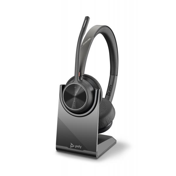POLY Voyager 4320 UC Auricolare Wireless A Padiglione Ufficio USB tipo A Bluetooth Base di ricarica Nero (Voyager 4320 UC Headset - Wireless incl. Charging stand - Black POLY Voyager 4320 UC, Wireless, Office/Call center, 162 g, Headset, Black - Warranty: 12M)
