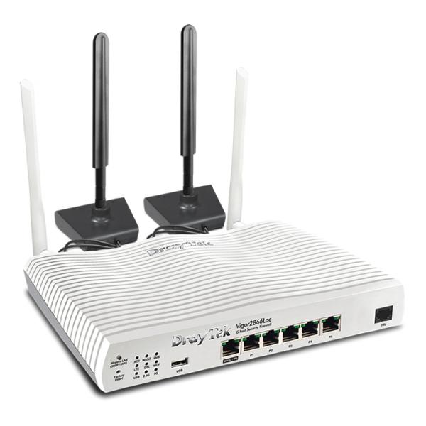 Draytek Vigor 2866L router wireless Gigabit Ethernet Dual-band (2.4 GHz/5 GHz) 4G Bianco