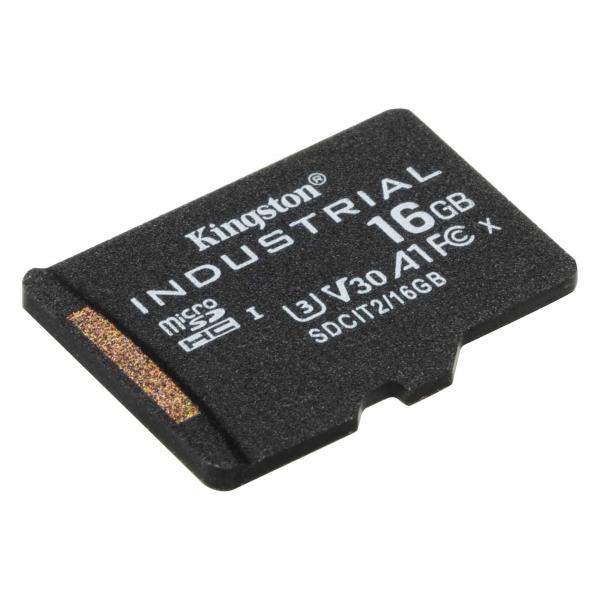 KINGSTON INDUSTRIAL MEMORIA MICRO SDHC 16GB A1 VIDEO CLASS V30 UHS-I U3 CLASSE10 UHS-I BLACK