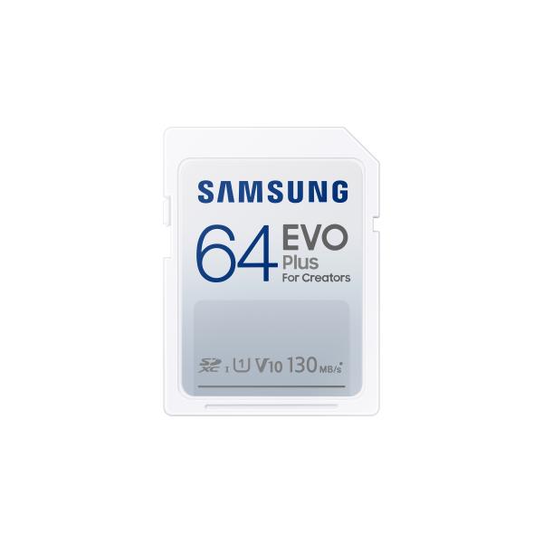 Samsung SAMSUNG EVO PLUS MEMORY CARD SDXC 64GB V10 UHS-I U1 130MB/S BIANCO