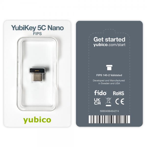 YubiKey 5C Nano - USB-C - security key FW 5.4.3 - Warranty: 12M