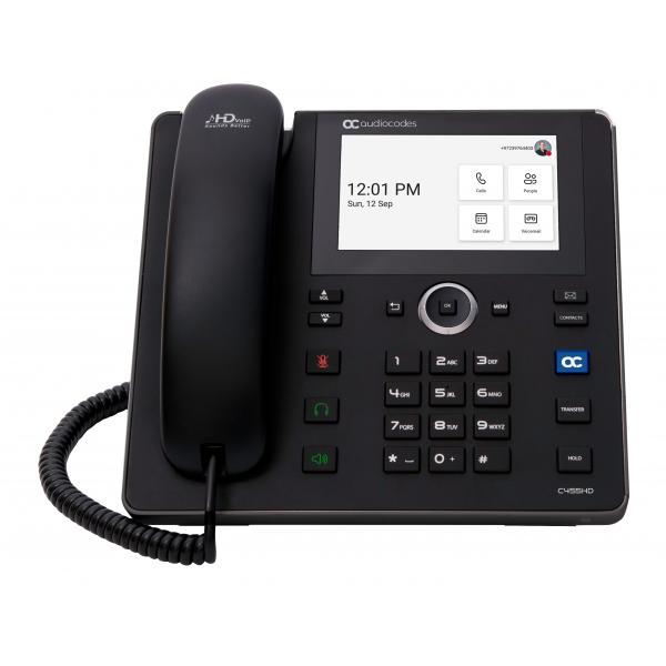 AudioCodes C455HD telefono IP Nero 8 linee TFT Wi-Fi (AUDIOCODES TEAMS C455HD-DBW IP PHONE BLK)